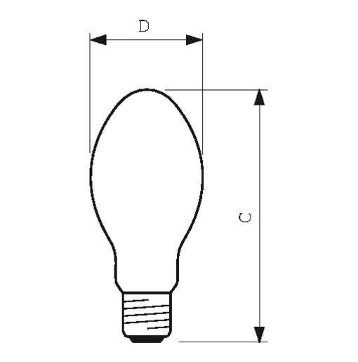 Halogen-Metalldampflampe ohne Reflektor 