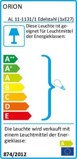 Pollerleuchte Pleno IP44 H.100cm Ø11,5cm edelstahl 1xE27 13W inkl.LM 