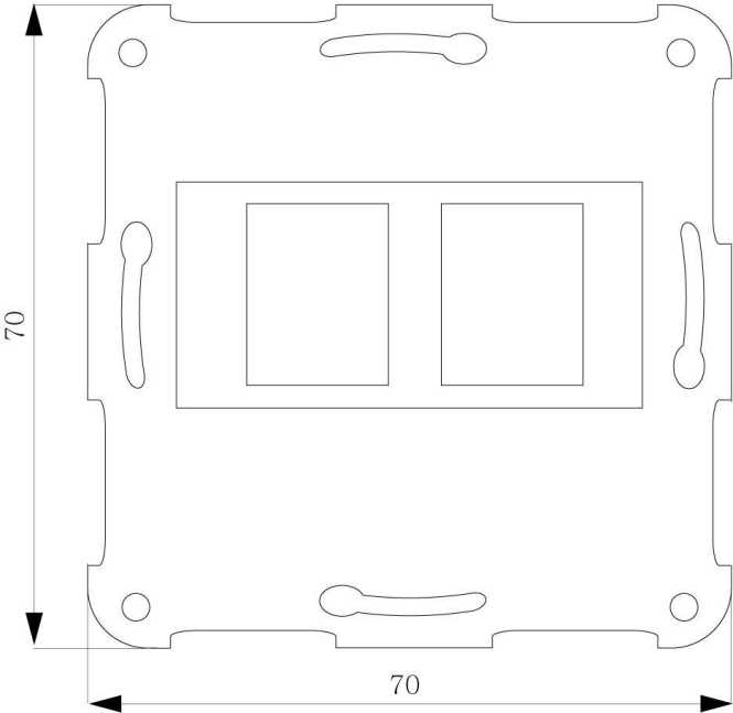 Tragplatte Modular Jack roter Einsatz 