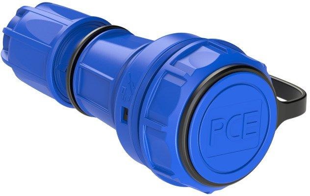 Schutzkontakkuplung druckwasserdicht blau 