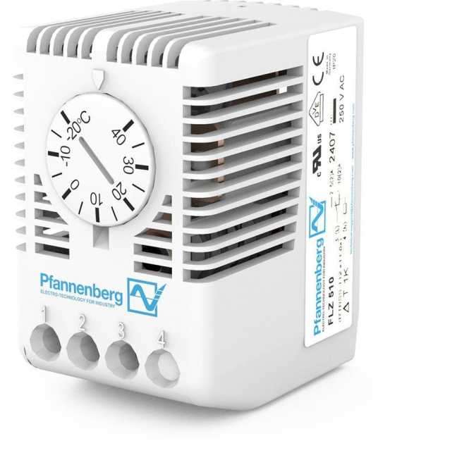 Thermostat mit Wechselkontakt für Schaltschrankheizungen 