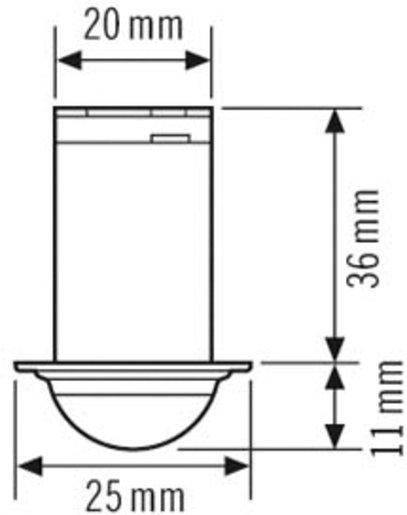 Deckeneinbau-Bewegungsmelder 360° Ø 6m fernbedienbar 