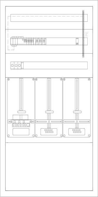 Aufputz Heimverteiler Niederösterreich Grau Ausführung Ybbs+ 3ZP 3NZR 