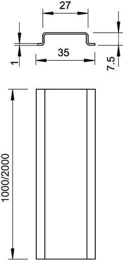 Hutschiene ungelocht 2000x35x7,5 St FS 