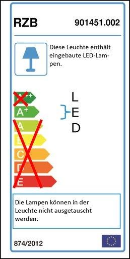 TOLEDO FLAT Einbaudownlight LED 5 W 3000 K 360 lm DM:150 mm 