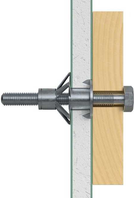 Hohlraum-Metalldübel mit Sechskantschraube 8x54 