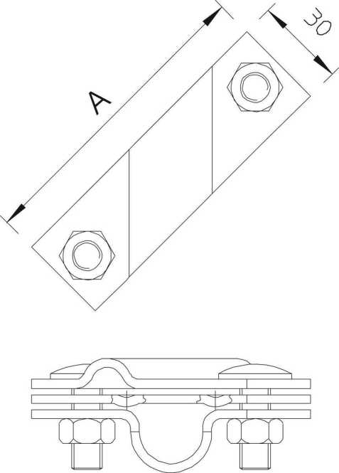 Anschlussschelle für Rund-und Flachleiter 20mm St FT 
