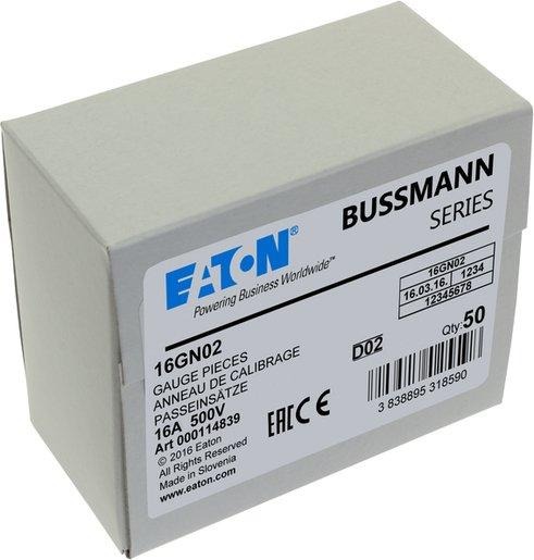 Passeinsatz für Sicherung Niederspannung 16 A AC 400 V D02 IEC 