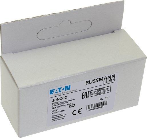 Sicherungseinsatz Niederspannung 20 A AC 400 V D02 gL/gG IEC träge 