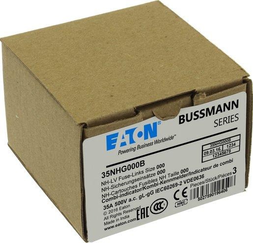Sicherungseinsatz Niederspannung 35 A AC 500 V NH000 gL/gG IEC 