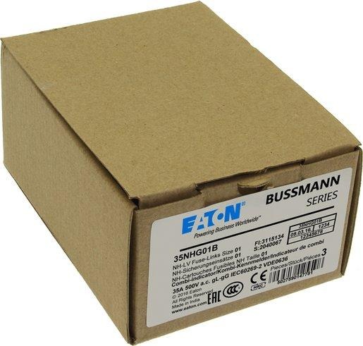 Sicherungseinsatz Niederspannung 35 A AC 500 V NH01 gL/gG IEC 