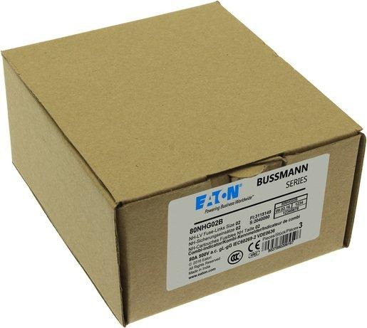 Sicherungseinsatz Niederspannung 80 A AC 500 V NH02 gL/gG IEC 