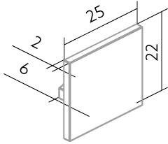 Endkappe zu Aufbauprofil YT02 