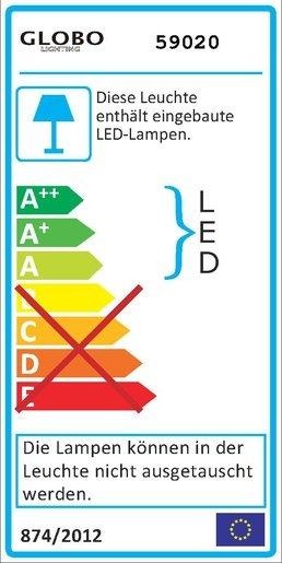 LEONAS Deckenfluter 1 x LED 16W 1440 lm 3000K + 4 5W 360 lm 3000K ni-matt 