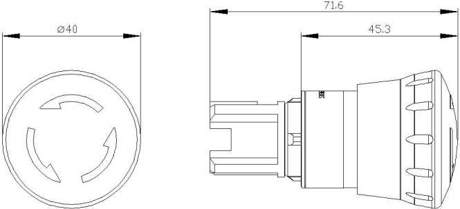 NOT-HALT Pilz-Drucktaster 22mm rund KST rot 40mm Drehentriegelung 