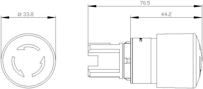 NOT-HALT Pilz-Drucktaster 22mm rund MET rot 30mm Drehentriegelung 