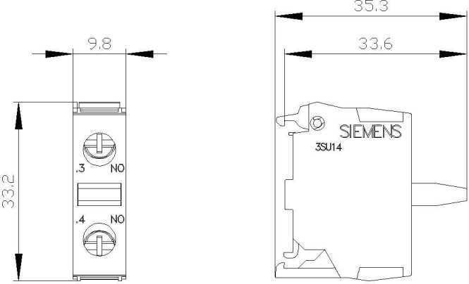 Kontaktmodul 1 Schaltglied 1S Schraubanschluss für Bodenbefestigung 