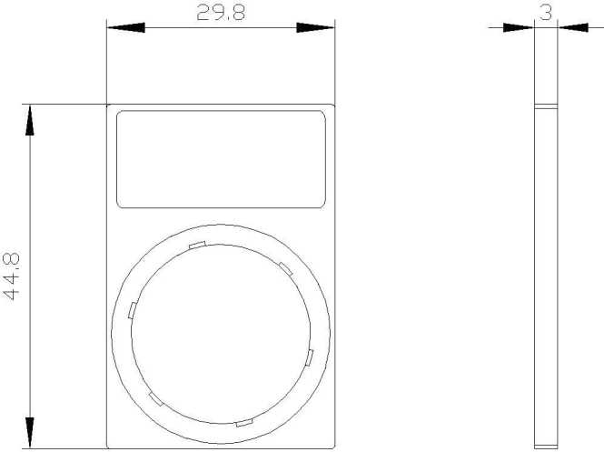 Schildträger Rahmen unten eckig sw für Schild 12,5mm x 27mm zum Kleben 