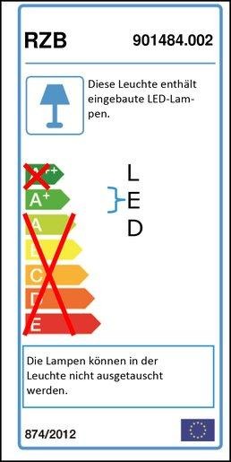 TOLEDO FLAT Einbaudownlight LED 24 W 3000 K 1950 lm DM: 317 mm 