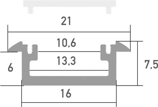 LED Profil FRANKFURT Aluprofil 2m 