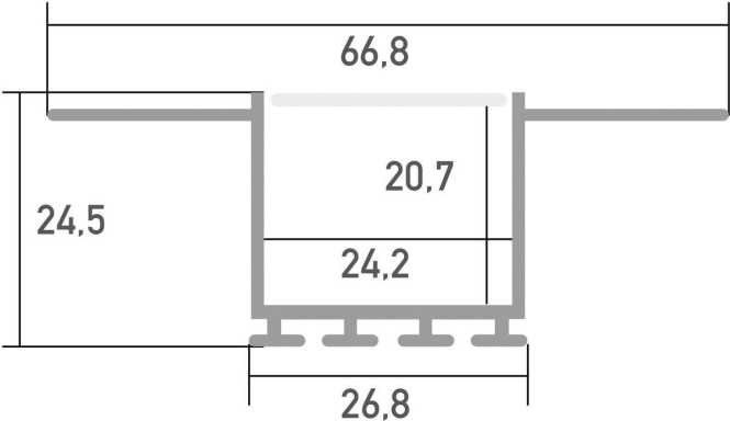 LED Profil KOZEL Aluprofil Einbau 2m nicht eloxiert 