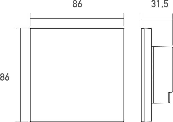 LED Wandcontroller RGBW 4 x 5 A weiß 