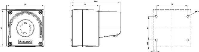 Gehäuse Befehlsgeräte 22 mm rund 