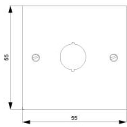 I-System titanweiß Abdeckplatte für Einbau-Befehlsgeräte für D=22,5mm 