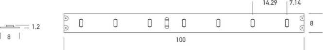 LED - Band 4000K 700lm / m 6W / m 70LED / m CRI>90 24V IP65 5m 