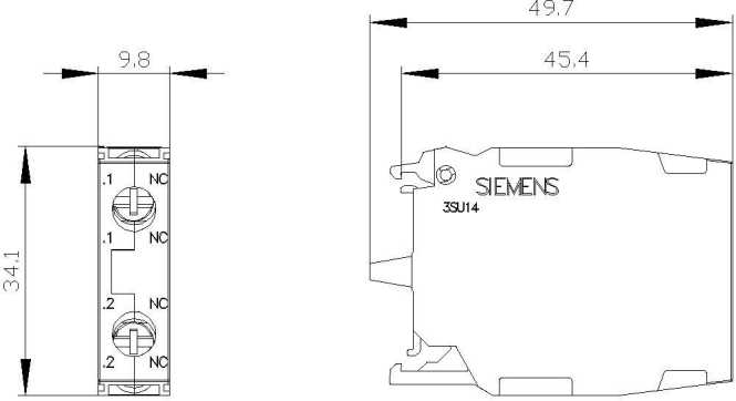 Kontaktmodul mit 2 Schaltgliedern 2Ö 