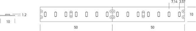 LEDband 2700K 1190lm/m 12W/m 140LED/m CRI>90 24V IP20 5m 