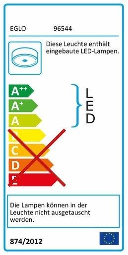 Wandleuchte PASTERI E27+LED 1x40W+1x3,5W nickel-matt/weiß mit Schalter 