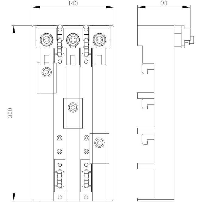 Geräteadapter MCCB 630A für 3VA13/14/53/54/23/24/63/64 300x140mm 
