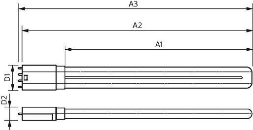 CorePro LED Lampe PL-L 16,5W 830 4P 2G11 2000lm Ersatz für 36W EVG 