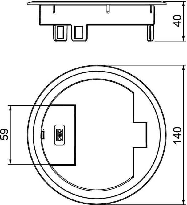 Klappdeckel mit Schnurauslass PA graphitschwarz 9011 