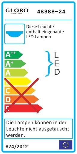 Deckenleuchte PIERRE weiß opal Chromring 1xLED 24W 1800lm 3000K 