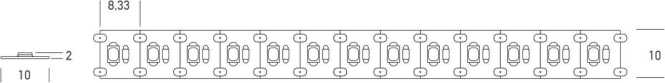 LED-Lichtband 24V DC 21Watt/m 2700K 1800lm/m 5m Rolle 