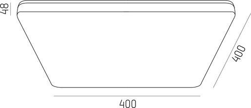 Decken/Wandleuchte MUSO weiß LED 36W 3200lm 3000K 400x400mm IP54 