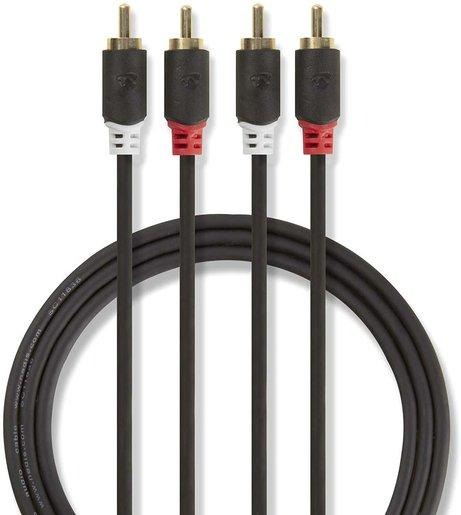 Audio Kabel Stereo 2x Cinch-Stecker - 2x Cinch-Stecker 1,0 m 