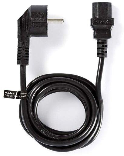 Netzkabel Schuko-Stecker angewinkelt - C13 (IEC-230-C13) 2,0 m 