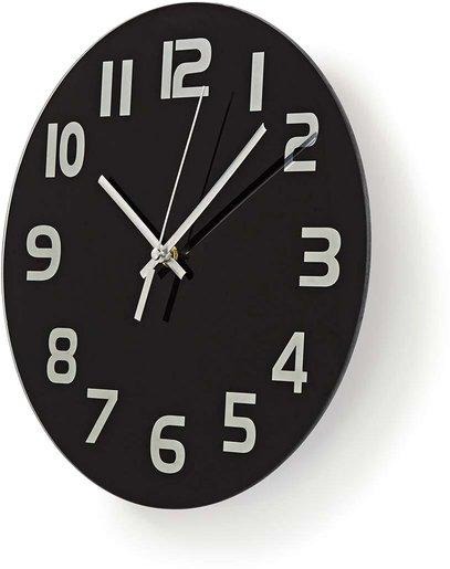Wanduhr 30 cm Glas CLWA006GL30BK 