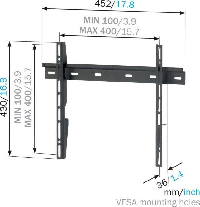 Flache TV-Wandhalterung MNT 200 