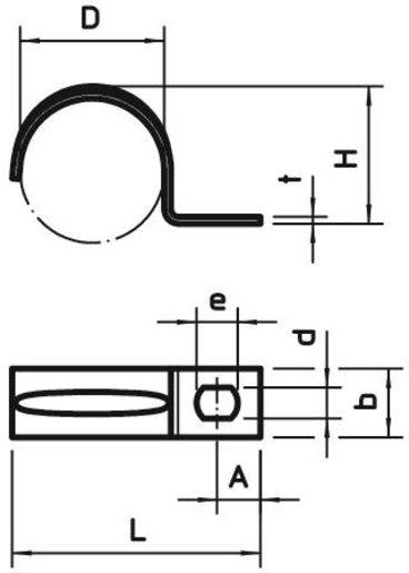 Befestigungsschelle einlappig 16mm St G 