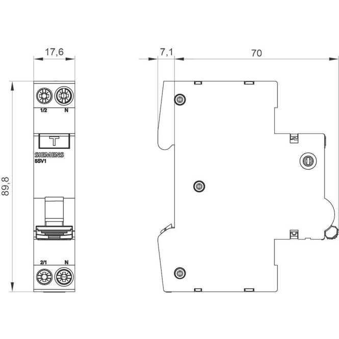 FI/LS kompakt 1P+N 6 kA Typ A 30 mA C 4 