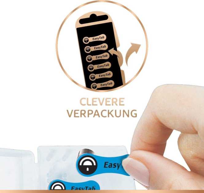 Hörgerätebatterie Hearing Aid EasyTab DA675 PR44 6 Stk 
