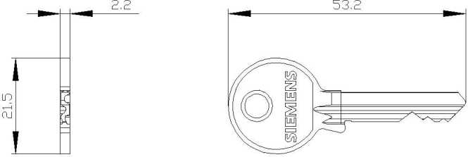 Schlüssel für Schlüsselschalter CES Schließ-Nr. SSG 10 