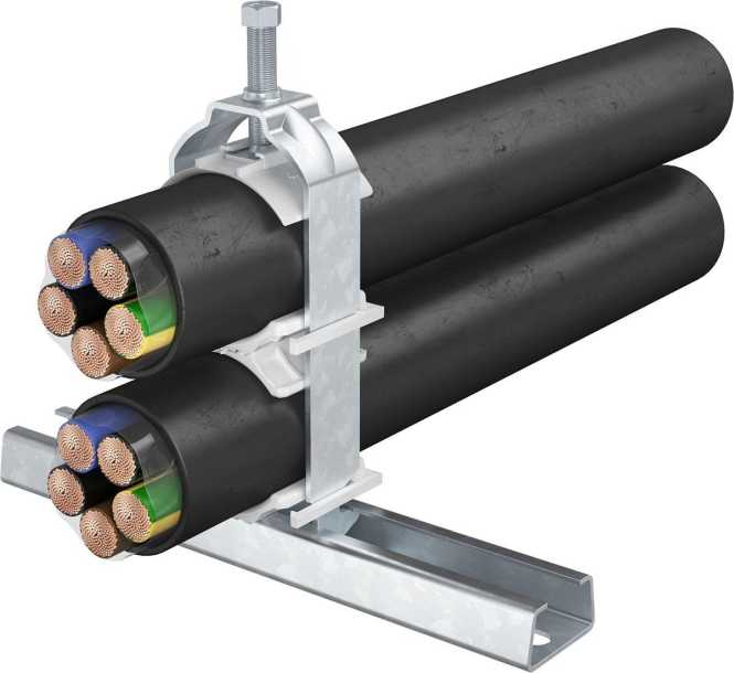 Gegenwanne 28-34mm PP lichtgrau RAL 7035 