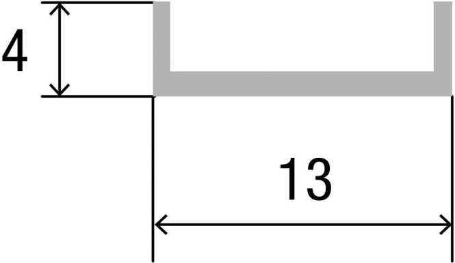 LED Profil Abdeckung Transparent 2m / Micro-K PDS4-K 45-ALU Kozma 