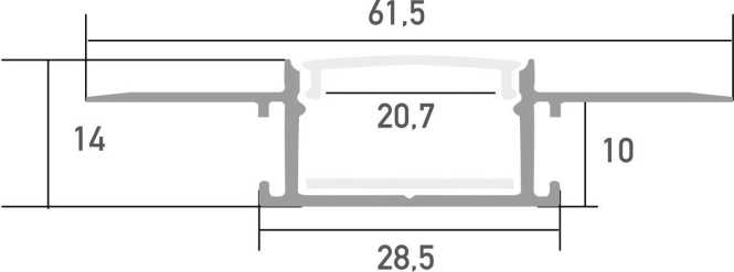 LED Profil Montana Aluprofil 2m 
