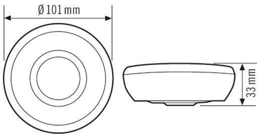 AP Decken-Präsenzmelder 360° Ø 8m Nulldurchgangsschaltung fernbedienbar weiß 